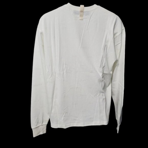 HTF NEW ADVISORY BOARD CRYSTALS Abc Crew Neck Long Sleeve Glitter-Print Tshirt - Picture 14 of 16